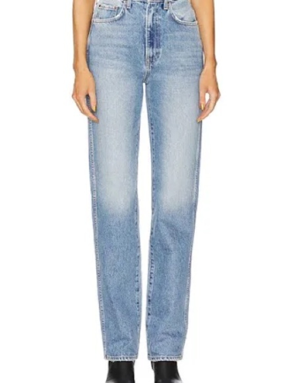 NWT GRLFRND Sara Super High Rise Slim Straight Jeans in Astoria
GRLFRND